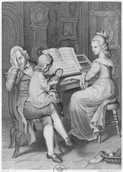 Ilustração de &39;As Dores de Werther&39; de Johann Wolfgang Goethe (1749-1832) gravada por Xaver Steifensand (1809-76)
